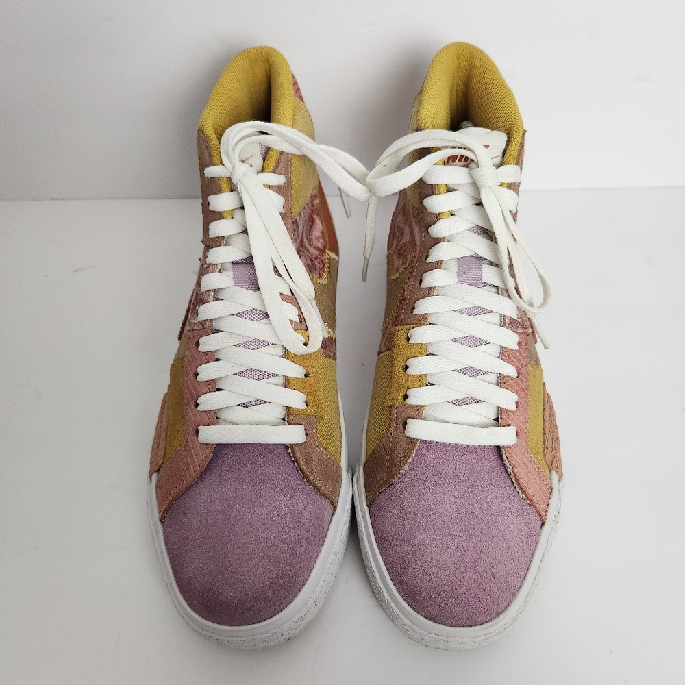 Nike SB Zoom Blazer Mid PRM Mens Size 7 Sanded Gold/White Sneakers DM0859-700 - Picture 2 of 10